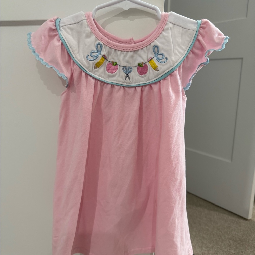 Pink Embroidered Baby Dress